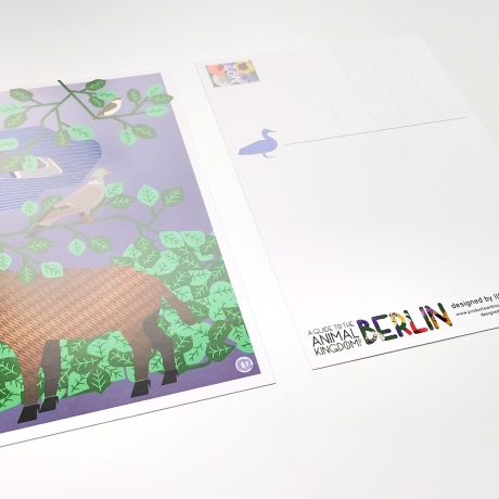 Postkarte A5 Animal Guide #2 Berlin Grafikdesign Urban Natur Tier