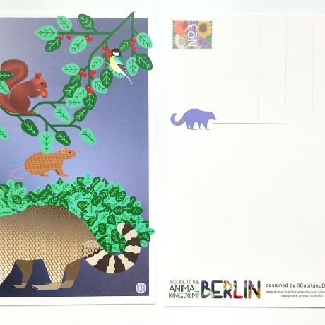 3 Postkarten Set A5 Animal Guide Berlin Grafikdesign Urban Nature
