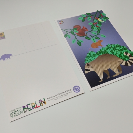 Postkarte A5 Animal Guide #3 Berlin Grafikdesign Urban Natur Tier