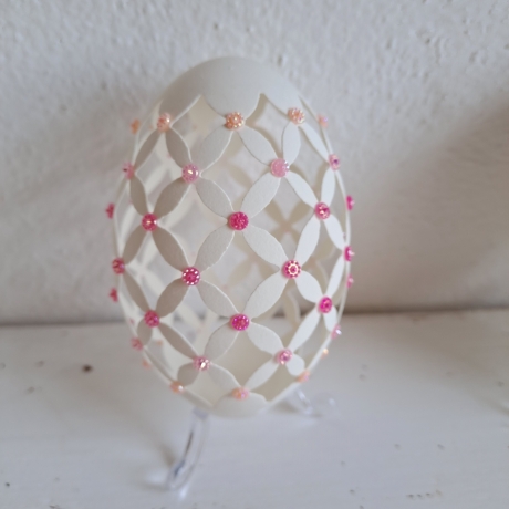 Osterei Ei Gänseei Ostern Handarbeit Unikat Kunsthandwerk