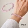 Perlenarmband Rosa