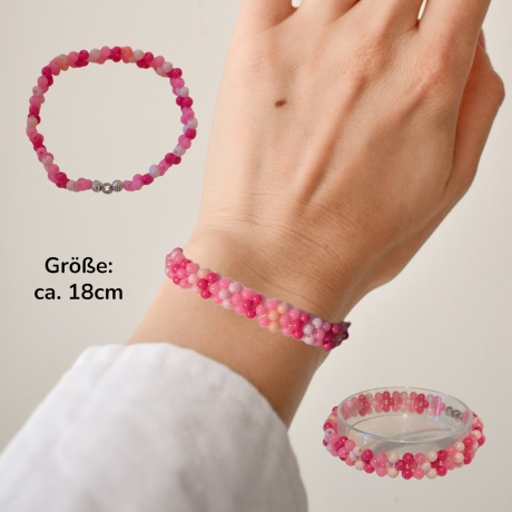 Perlenarmband Rosa