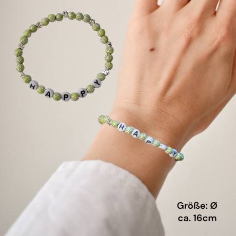 Perlenarmband HAPPY