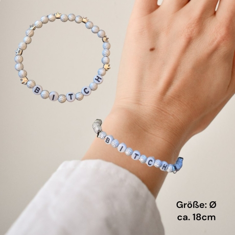 Perlenarmband BITCH