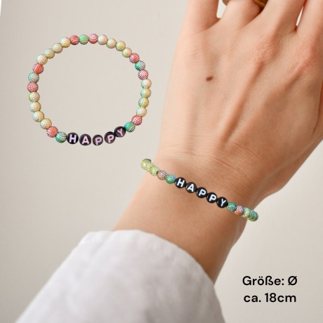 Perlenarmband HAPPY