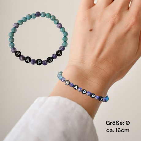 Perlenarmband HAPPY