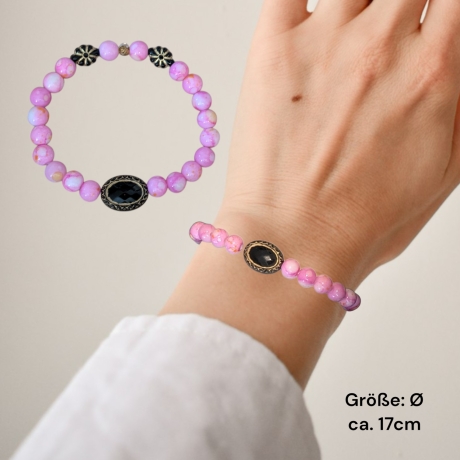 Perlenarmband Rosa