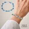 Perlenarmband Grün/Blau