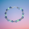 Perlenarmband Grün/Blau