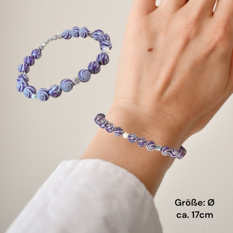 Perlenarmband Lila