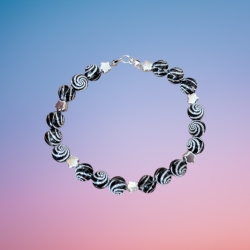 Perlenarmband Schwarz