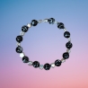 Perlenarmband Schwarz