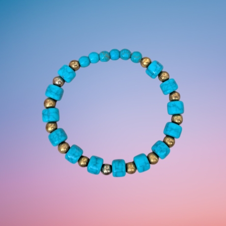 Perlenarmband Türkis