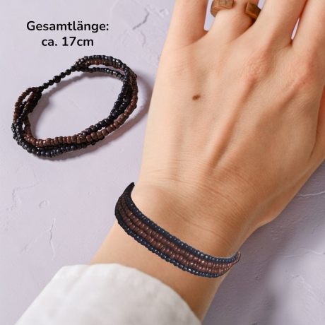 Elastisches Perlenarmband 4 Reihen