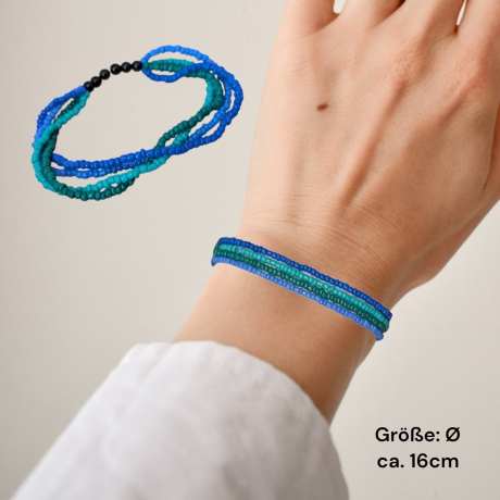 Elastisches Perlenarmband 4 Reihen