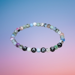 Perlenarmband HAPPY