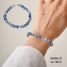 Perlenarmband Blau