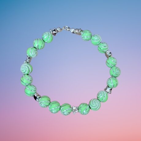 Perlenarmband Grün