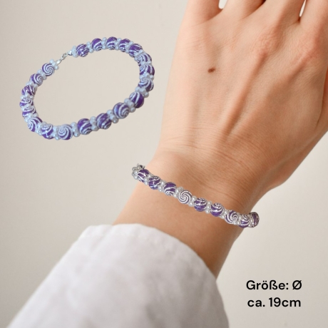Perlenarmband Lila