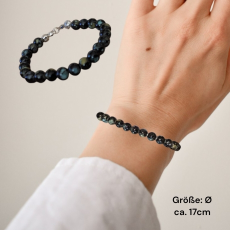 Perlenarmband Schwarz