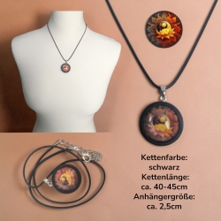 Kette Holzanhänger mit Motivstein