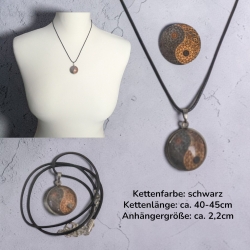 Kette Edelstahlanhänger mit Motivstein