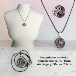 Kette Edelstahlanhänger mit Motivstein