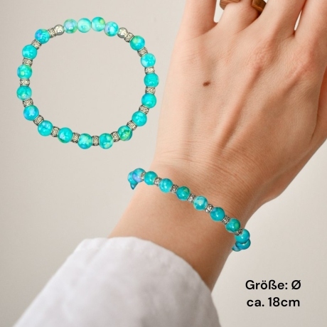 Perlenarmband Türkis