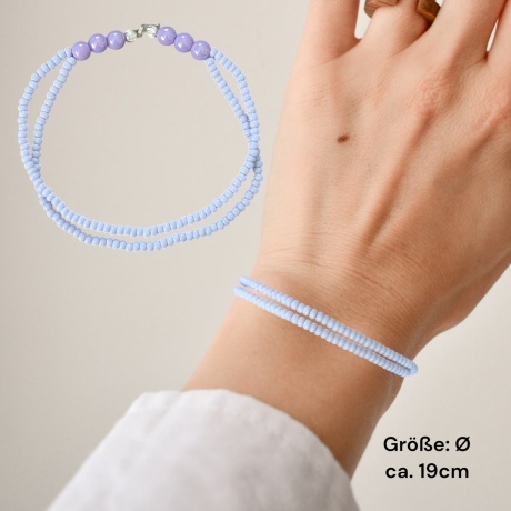 Elastisches Perlenarmband 2 Reihen