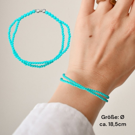 Elastisches Perlenarmband 2 Reihen