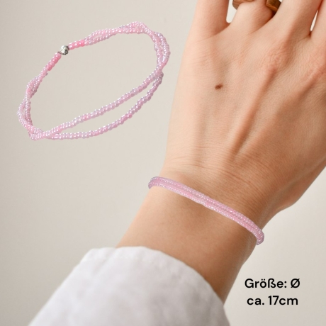 Elastisches Perlenarmband 2 Reihen