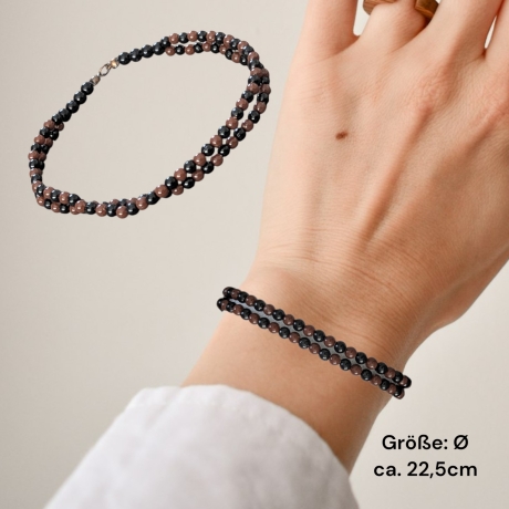 Elastisches Perlenarmband 2 Reihen