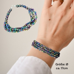 Elastisches Perlenarmband 4 Reihen