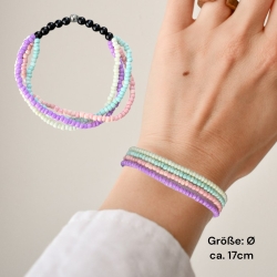 Elastisches Perlenarmband 4 Reihen