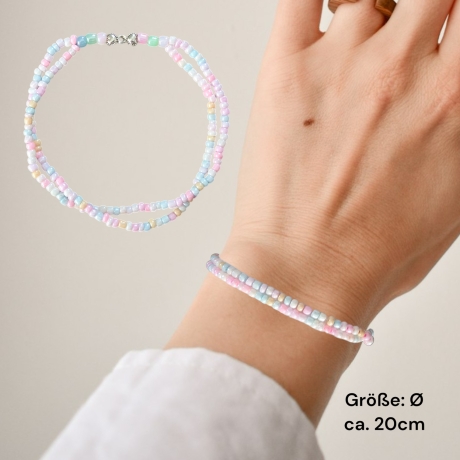 Elastisches Perlenarmband 2 Reihen
