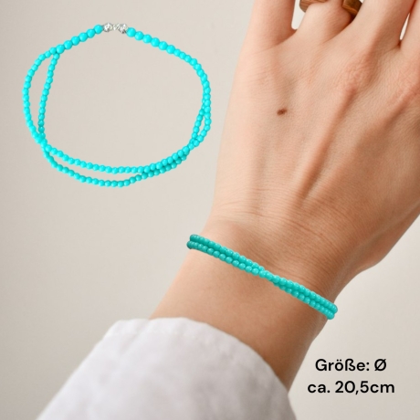 Elastisches Perlenarmband 2 Reihen