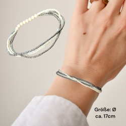 Elastisches Perlenarmband 4 Reihen