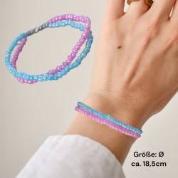 Elastisches Perlenarmband 2 Reihen