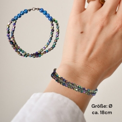 Elastisches Perlenarmband 2 Reihen