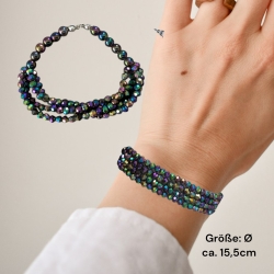Elastisches Perlenarmband 4 Reihen