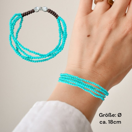 Elastisches Perlenarmband 4 Reihen
