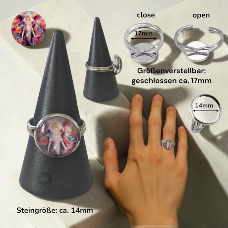 Schmuckset mit Motivstein