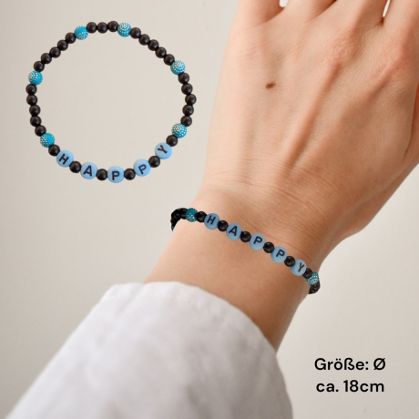 Perlenarmband HAPPY