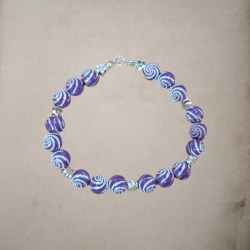 Perlenarmband Lila