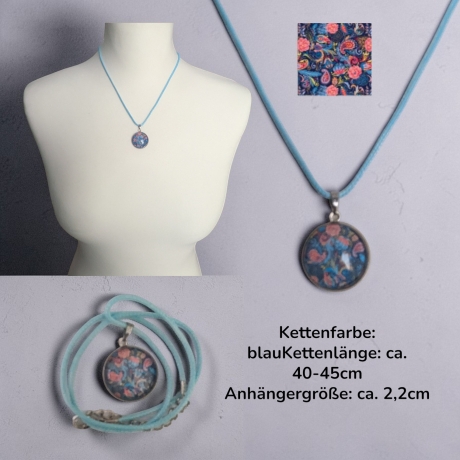 Kette Edelstahlanhänger mit Motivstein