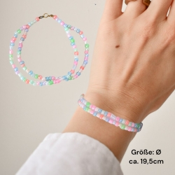 Elastisches Perlenarmband 2 Reihen