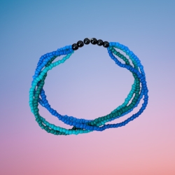 Elastisches Perlenarmband 4 Reihen