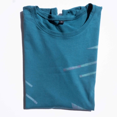 Cooles T-Shirt aus Baumwolle NIKITA, handbedruckt, weiter Schnitt