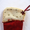 Nikolausstiefel Dekohänger rot-beige genäht von Hobbyhaus