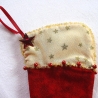 Nikolausstiefel Dekohänger rot-beige genäht von Hobbyhaus